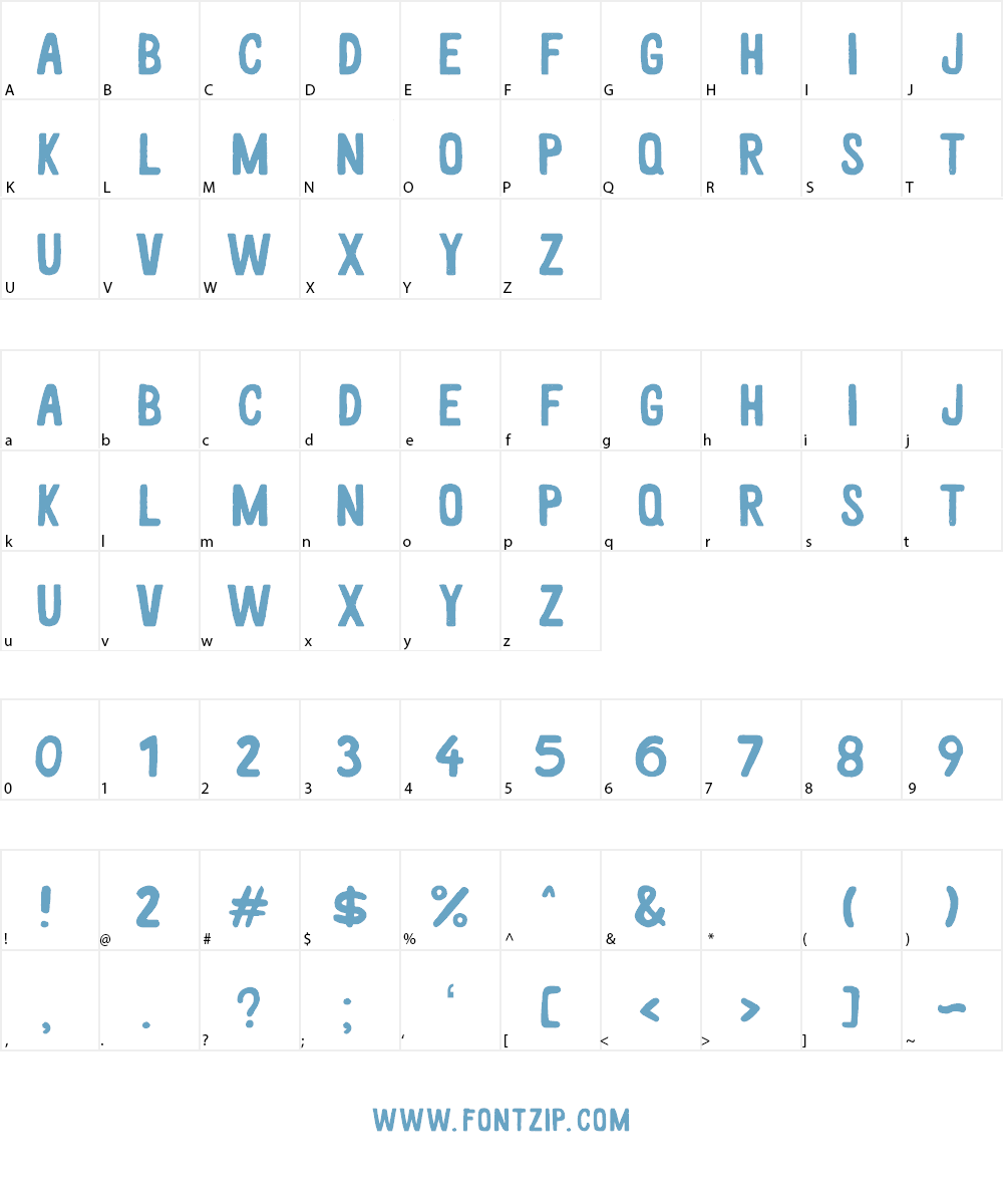 White Wood Font Character